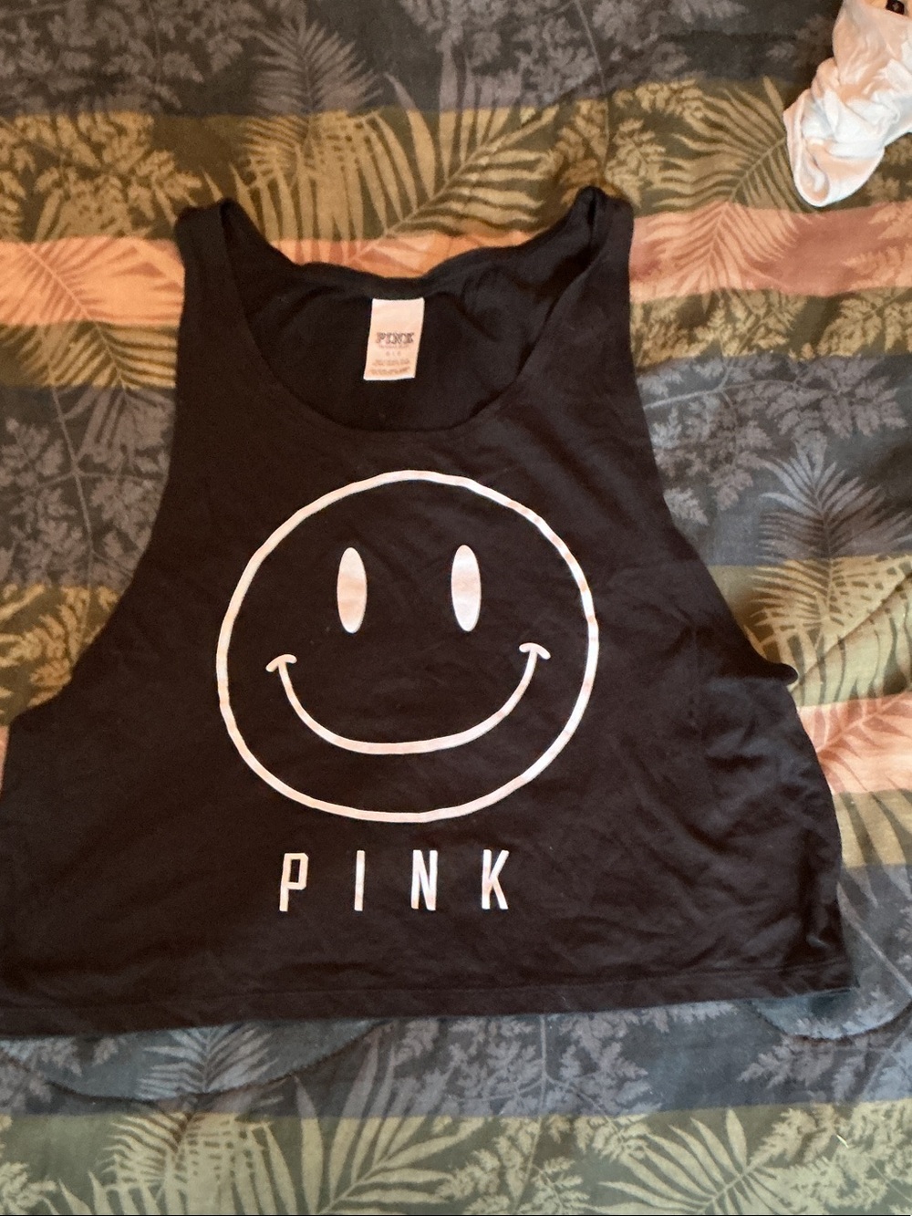 Victoria's Secret PINK Black Logo Tee